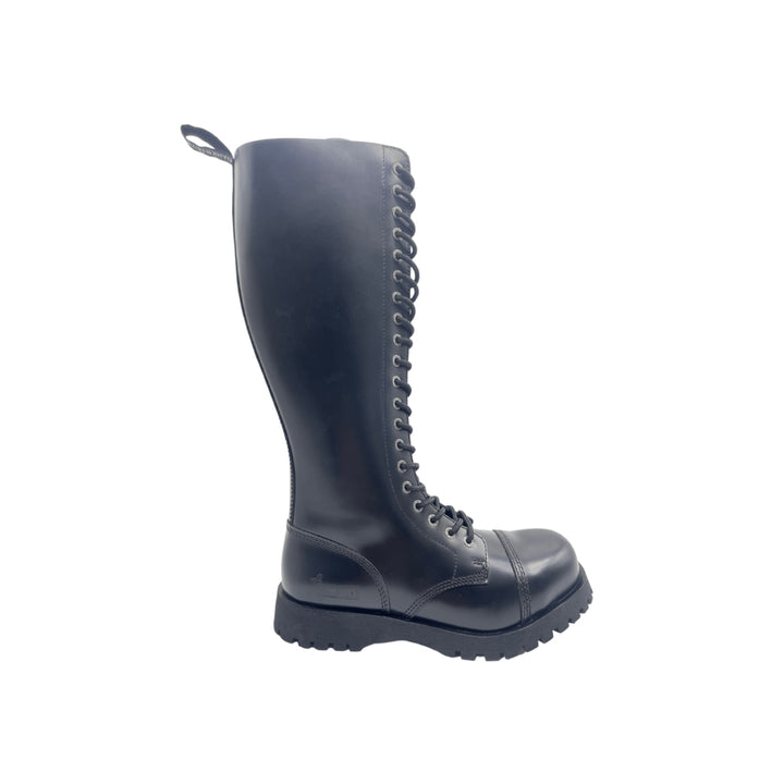 Darksteyn 20 Eye Premium Ranger Boots Black Zip