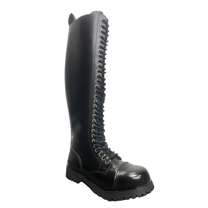 Darksteyn 30 Eye Premium Ranger Boots Black Zip